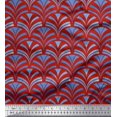 thumbnail image 1 of Soimoi Poly Georgette Fabric Scales Geometric Printed Fabric 1 Yard 42 Inch Wide, 1 of 3