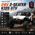 thumbnail image 2 of VOLTZ TOYS 2-Seater 24V Kids Ride On UTV - Realistic Off-Road Dune Buggy with EVA Tires, Spring Suspension, Remote Control & Music - White, 2 of 8