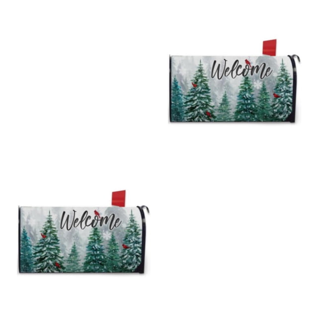 Ruiboury Weather-resistant And Robust Couch Cover Easy To Vivid Print Christmas Deer Pattern Mailbox Sleeve Cloth Standard Size YTYH2309053 2Set