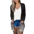 thumbnail image 2 of Pxiakgy cardigans pour Femmes Cardigan de Mode Décontracté avec Poches Manches Longues Veste Marron TTG, 2 of 4