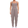 thumbnail image 1 of RXIRUCGD Womens Running Onesie Workout Rompers Outfits Exercise Jumpsuits Gym Yoga, Khaki, Size: L, 1 of 8