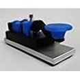 thumbnail image 3 of CW Morse Code Keys Camel Back Morse Code Key with 1/4? Anodized Aluminum Base, Black and Blue, 3 of 4