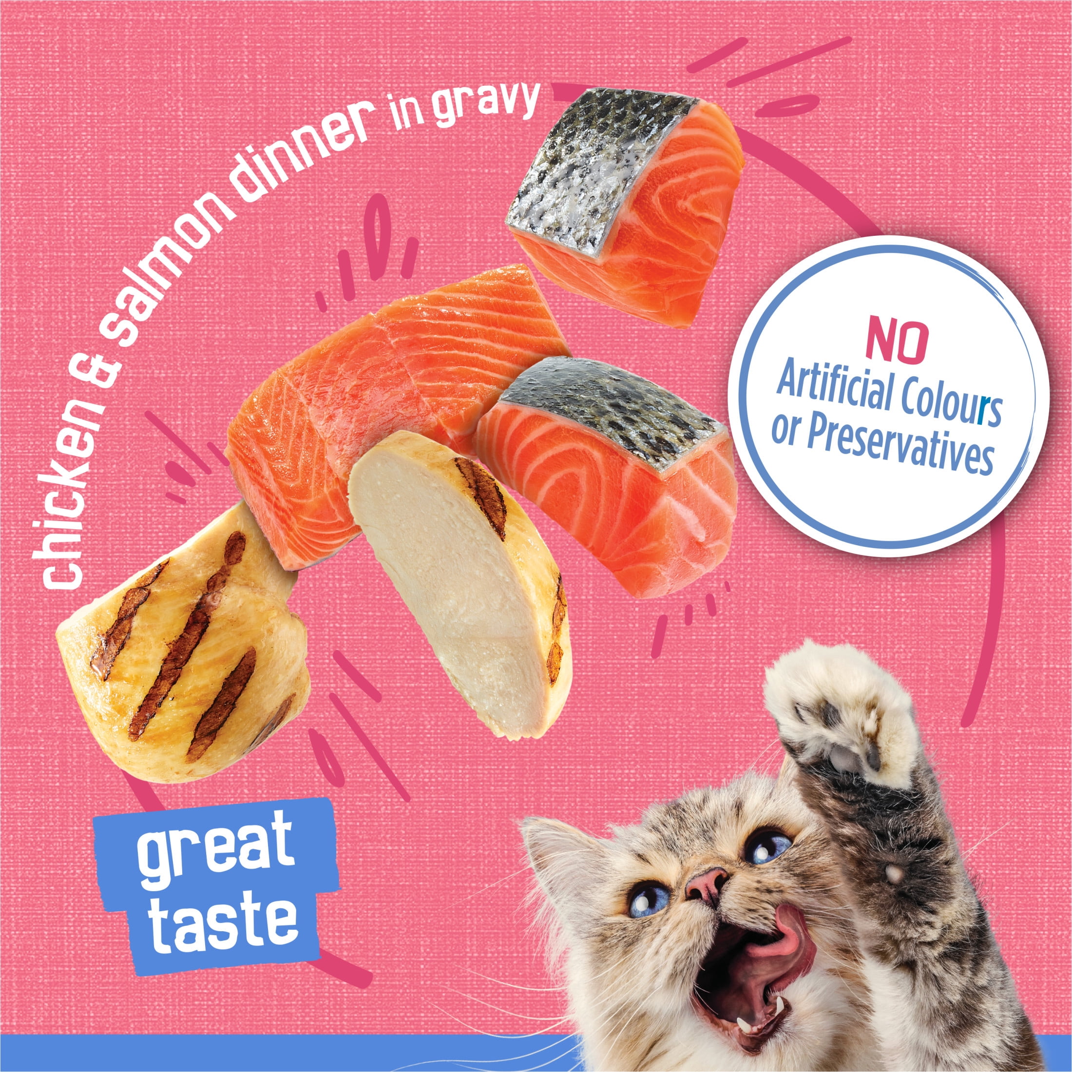 Friskies en Lanières Dîner de Poulet et Saumon Nourriture pour Chats
