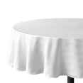 thumbnail image 1 of Hometrends nappe rayée en microfibre 70" ronde, blanche, 1 of 6