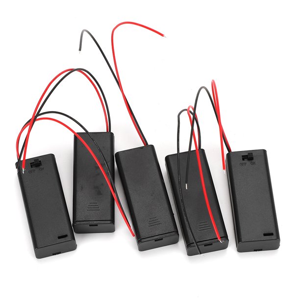 2 X AAA Battery Holder Box with ON OFF Switch Wire Insulated