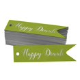 thumbnail image 1 of Inkdotpot Pack Of 100 Happy Diwali Favor Paper Tags Craft Real Silver Foil Hang Tags, 1 of 1
