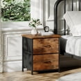 thumbnail image 2 of Eunos Tables de Nuit pour Chambre, Ensemble de 2, Petite Table de Chevet Table d'Appoint pour Garde-Robe, Fini Grain de Bois, 2 of 7