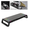thumbnail image 3 of Milaget Foldable Computer Monitor Stand Riser Bracket RGB 4 USB 2.0 Keyboard Tray, Elegant Design Black, 3 of 9