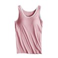 thumbnail image 1 of Timegard Débardeurs d'Été pour Femmes avec Soutien-Gorge Intégré Col Rond Débardeurs Confortables Vêtements de Détente Sans Manches Pjs, 1 of 6
