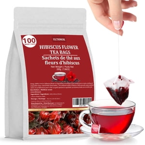 ULTHMOK Hibiscus Tea Bags,100 Tea Bags/7.06 Oz,100% Pure Dried Hibiscus Flower,Natural & No Additives