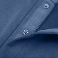 thumbnail image 4 of RXIRUCGD Chemise à Manches Longues Décontractée Ample à Rayures pour Homme à Col à Revers avec Boutons, Bleu, Taille : 2TG, 4 of 8
