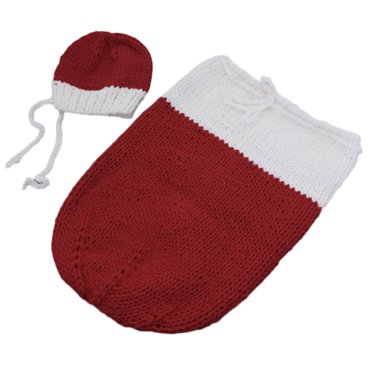 Newborn Baby Stretch Snowman Wrap Photo Props swaddle Infant Photography Props Knitting Sleeping Bag