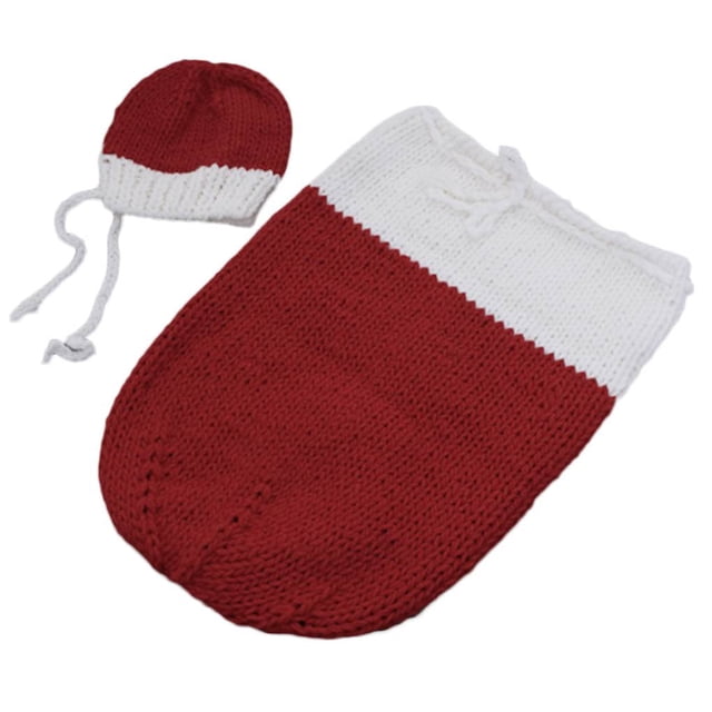 Newborn Baby Stretch Snowman Wrap Photo Props swaddle Infant Photography Props Knitting Sleeping Bag