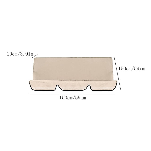 mmirethe Multifunctional And Durable Waterproof Swings Cushion Covers For Outdoor Swing coffee 1Set