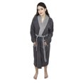 thumbnail image 1 of Women’s 100% Terry Cotton Bathrobe Toweling Gown Robe Two Tone, 1 of 8