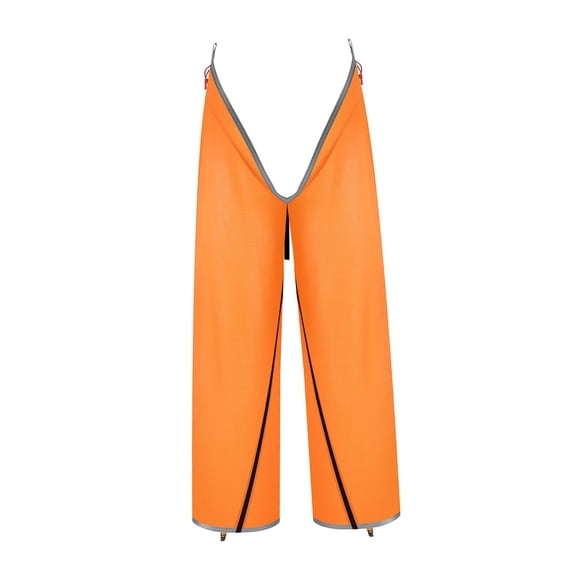 pitrice Waterproof Rain Pants for Men Women Hiking Pants Lightweight Rain Over Pants Orange 101CM
