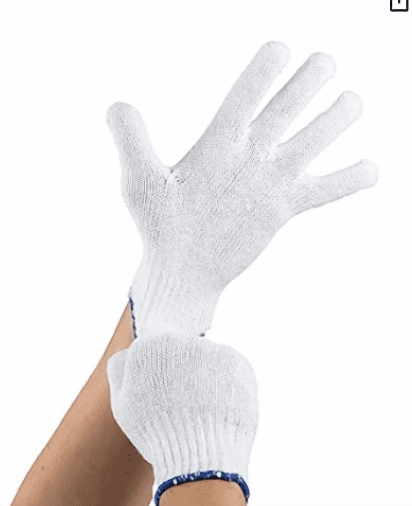 16PC White Cotton Thread Thickened Wear-Resistant Nylon Yarn Work Gloves Unisex For Industrial Work, Work Safety Gloves, 16pc White Cotton Work Gloves,White,16PC