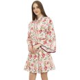 thumbnail image 2 of Bimba Robe de Chambre Florale pour Femmes Kimono de Demoiselle d'Honneur Vert, 2 of 5