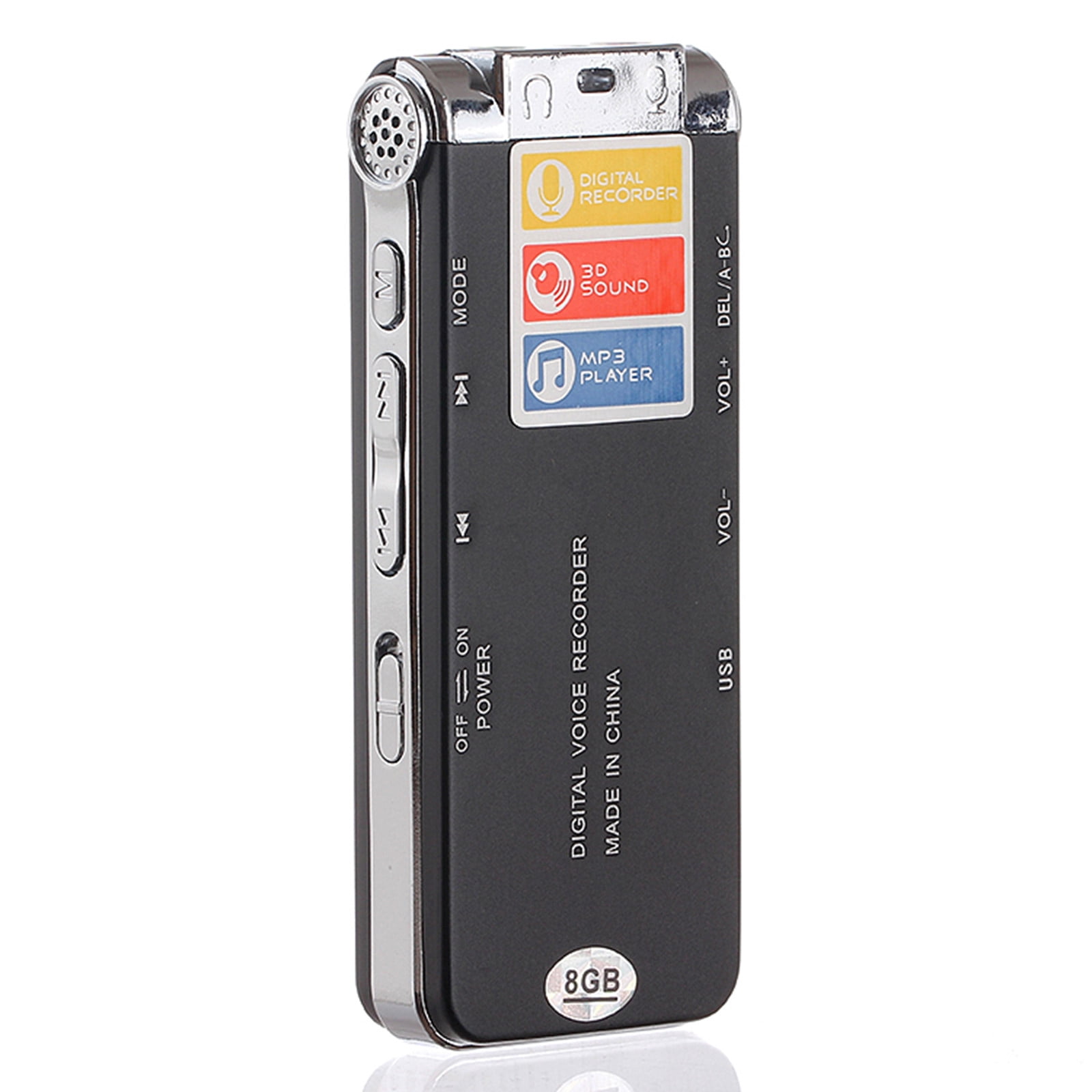 XZNGL 8Bg Digital Voice Recorder Sound Recorder Audio Mp3 Player Sound ...