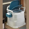 thumbnail image 4 of Bedside Commode Chair, Portable Wider Armrests Commode Chair For Toilet Anti Slip Silent Folding Lid  For Pregnant, 4 of 8
