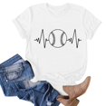 thumbnail image 2 of adviicd Hauts pour Femmes T-Shirts Décontractés Tendance d'Été Col Rond Manches Courtes Basique Blanc,G, 2 of 5