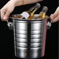 thumbnail image 1 of Yhmxh Gadgets de Cuisine Seau à Glace Rond Classique, Refroidisseur de Boissons en Acier Inoxydable, Seau à Vin et Bière, Accessoires de Cuisine pour Réunions Familiales 101.4oz, 1 of 7