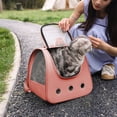 thumbnail image 2 of Sac à Dos pour Chat Pliable et Respirant avec Maille de Ventilation et Fermetures Éclair de Sécurité pour la Marche, le Voyage et le Camping des Animaux - Sangles Ajustables, 2 of 6