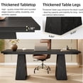 thumbnail image 2 of Fnova 63" Home Office Computer Desk, Black Modern Executive Desk, Writing Desk, Easy to Assemble, 2 of 14