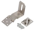 thumbnail image 2 of Loquet à 90 Degrés avec Fermoir et Agrafe pour Cadenas, Porte, Cabanon, Acier Inoxydable, 2 of 8