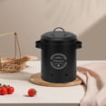 thumbnail image 1 of Metal Storage Bin, Vegetable Container, Potato Onion Garlic Organizer, Iron Kitchen Canister with Lid, 1-Piece, 1 of 6