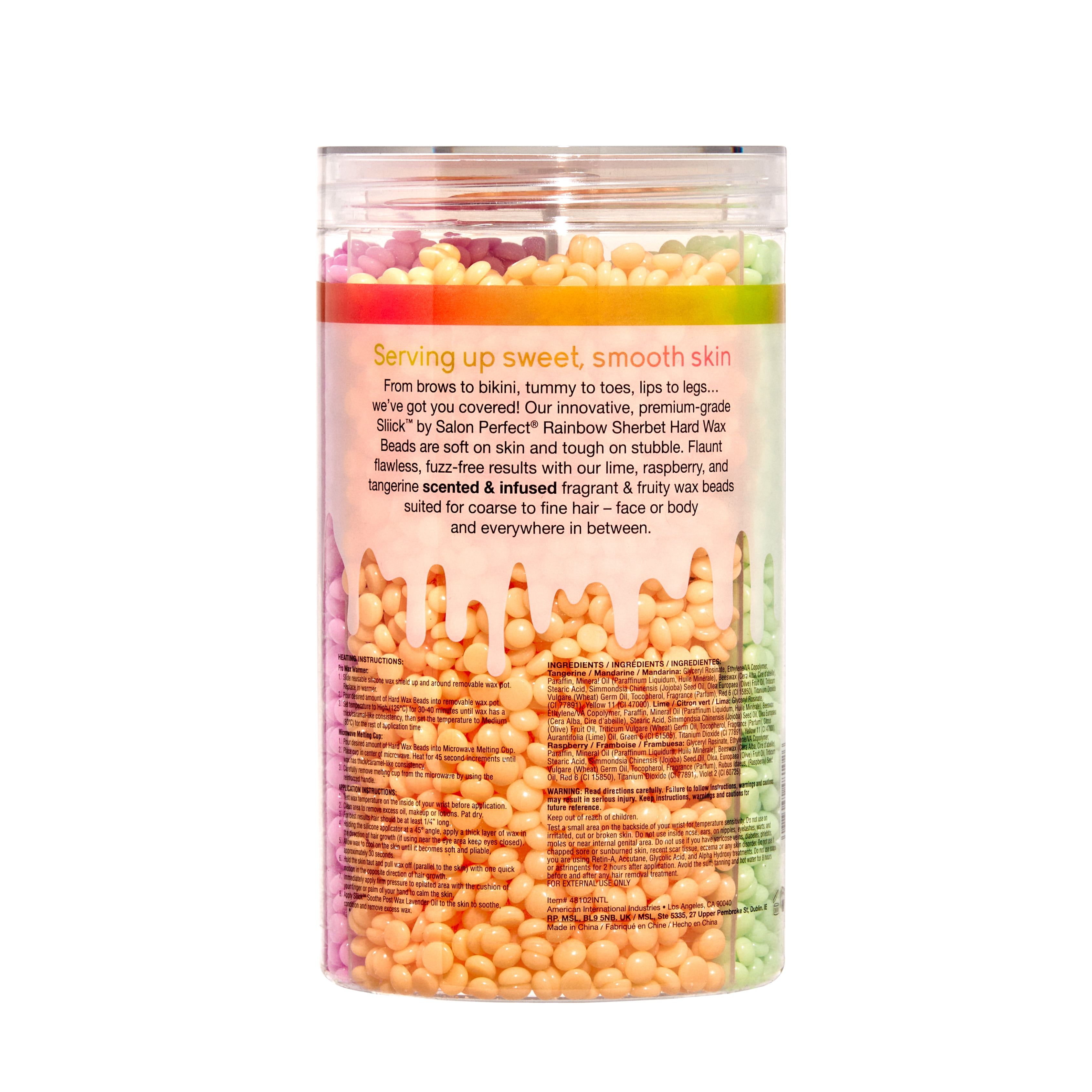 Salon Perfect Sliick - Billes De Cire Sorbet Arc-En-Ciel - 15 Oz