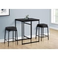 thumbnail image 3 of Monarch Specialties Dining Table, 32" Rectangular, Counter Height, Small, Laminate Top, Kitchen, Black Laminate, Black Metal, Contemporary, Modern, 3 of 3