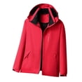 thumbnail image 1 of Lovzfmll Manteau de Pluie pour Homme à Capuche Résistant à l'Eau Coupe-Vent Sport de Plein Air Rouge, TP, 1 of 5