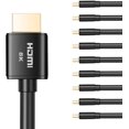 thumbnail image 1 of Buyer’s Point Ultra High Speed HDMI 2.1 Cable CL3 Rated Dynamic HDR 1.8M(6ft) 8K 120Hz, 48Gbps, Dolby Vision, eARC, Compatible with Apple TV, Nintendo Switch, Roku, Xbox, PS4, Pack of 10 Black, 1 of 7