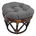 thumbnail image 3 of Coussin Repose-Pieds Rond en Sergé Uni Capitonné de 18 Po - Gris, 3 of 4
