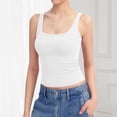 thumbnail image 2 of Débardeur à Encolure Carrée pour Femme Sans Manches à Double Doublure Hauts Basiques Collection Sharp, 2 of 4