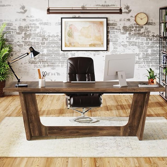 Bureau d'Ordinateur Exécutif 70.87 Pouces