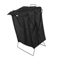 thumbnail image 1 of Laundry Basket With Reinforced Iron Frame, Foldable Design, Standing Tall Rectangle, Ample Capacity, Dirty Clothes Organizer For Household Items, Towels, And Toys, 1 of 8