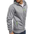 thumbnail image 1 of Kmbangi Hooded Jacket+Solid Color Long Sleeve Sweatshirt with Zipper Pocket, 1 of 5