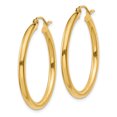 thumbnail image 2 of Boucles d'Oreilles Créoles Rondes 2,5 mm en Or Jaune 10K Poli, 2 of 4