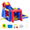 thumbnail image 1 of KFFKFF Inflatable Bounce House Bouncy Jumping Castle with Blower Slide for Kids, 1 of 9