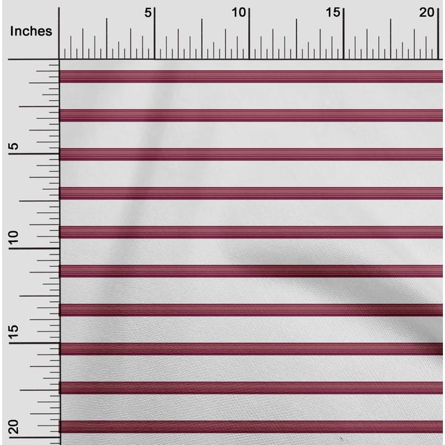 oneOone Popeline de Coton Rouge Carmin Tissu à Rayures Bloc Matière de Robe Tissu Imprimé Tissu au Mètre 56 Pouces de Large