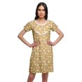 thumbnail image 1 of Moomaya Chemise de Nuit d'Allaitement à Col Rond pour Femmes, Imprimée, à Manches Courtes, 1 of 5