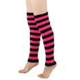thumbnail image 1 of Men's Women's Winter Striped Pattern Knitted Yarn Warm Boot Leg Guards Foot Pile Socks, 1 of 4