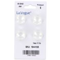 thumbnail image 3 of LA VOGUE Shank Button, White, 14 mm (0.55 in), 3 of 6