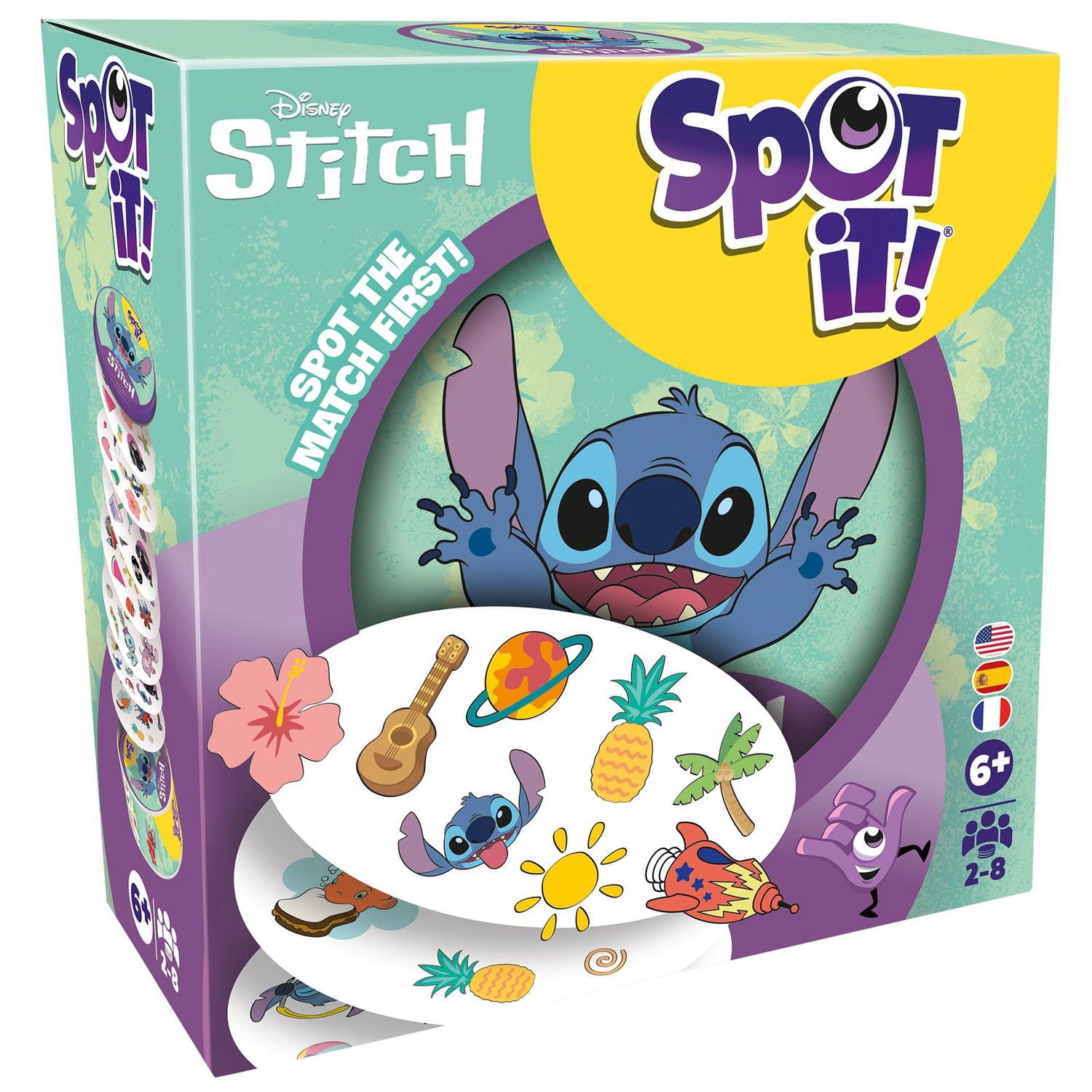 Spot It! Disney Stitch Edition – Fast-Paced Matching & Observation Game – Box with Collector’s Tin, by Asmodee / Zygomatic