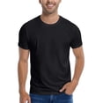 thumbnail image 2 of TIEVOSA T-Shirt pour Homme Ultra Doux Blanc Uni T-Shirt à Col Rond Décontracté Basique pour Homme, 2 of 4