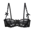 thumbnail image 1 of Varsbaby Sexy Unlined Balconette Demi-Cup Underwire Lace Bra, 1 of 5