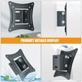 thumbnail image 3 of AURARMLET Wall Mount Monitor Bracket Rolled Steel Spacesaving Design for LED LCD Plasma Screens 1Pack Back to School, 3 of 8