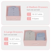 BeesClover Dresser for Bedroom, Tall Storage Dresser with 10 Drawers & Side Pockets, Fabric Chests of Drawers Organizer